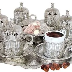 Mokka Tassen Set Silber Osmanische Mokkaset