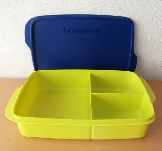 Tupperware® * * Clevere Pause XL * * 1,0 L-Sandwichbox Mit Unterteilung - GRÜN/ BLAU 1 Tupperware® * * Clevere Pause XL * * 1,0 L-Sandwichbox Mit Unterteilung - GRÜN/ BLAU