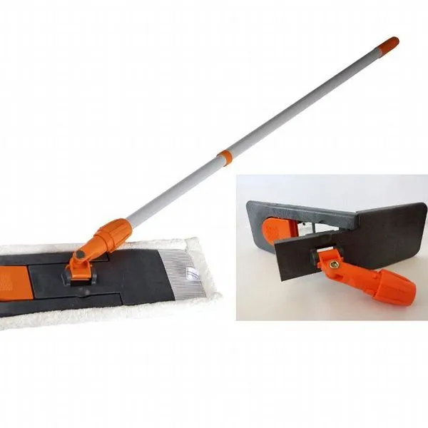 Profi Mophalter Magnet Klapphalter 40cm + Teleskopstange + 10 Microfasermopp 2 Profi Mophalter Magnet Klapphalter 40cm + Teleskopstange + 10 Microfasermopp – Bild 2
