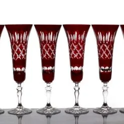 Sekt Kelch Römer Bleikristall Glas 6 Stück(443 CAR R) Rubin Rot Kristall Sektgläser -Haushalt & Küche Geschäft 168438539