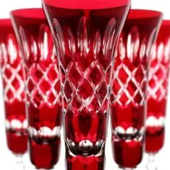 Sekt Kelch Römer Bleikristall Glas 6 Stück(443 CAR R) Rubin Rot Kristall Sektgläser -Haushalt & Küche Geschäft 168438553