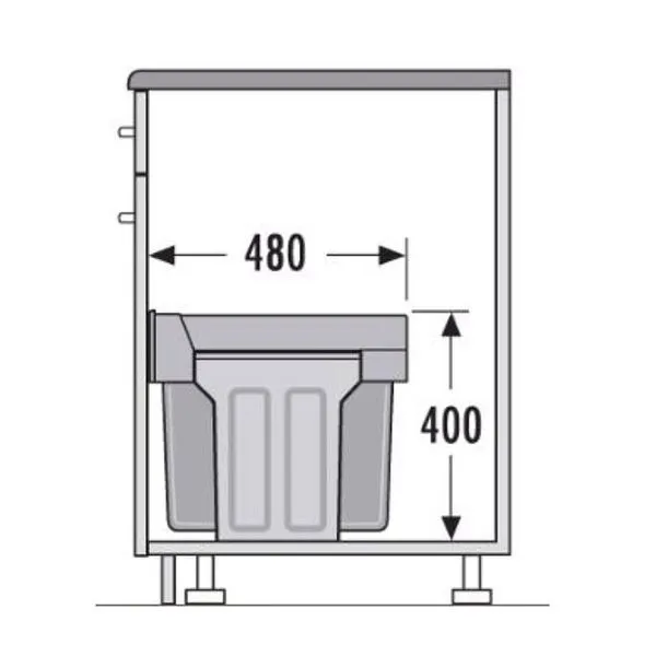 Hailo Abfallsammler TA Swing 30.2/30 Tandem Mülltrennsystem 2x 15 5 Hailo Abfallsammler TA Swing 30.2/30 Tandem Mülltrennsystem 2x 15 – Bild 5