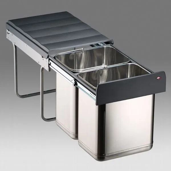 Wesco Einbaumülleimer Edel-Master 40 DT 2x20 1 Wesco Einbaumülleimer Edel-Master 40 DT 2x20