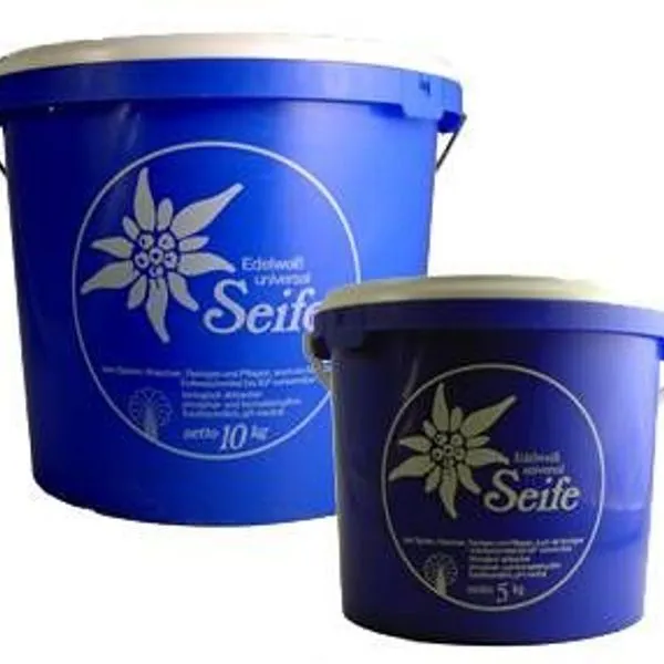 Azett Edelweiss Universalseife, Neutralseife, Sparsam, Sehr Ergiebig, 5kg Eimer, Neu 2 Azett Edelweiss Universalseife, Neutralseife, Sparsam, Sehr Ergiebig, 5kg Eimer, Neu – Bild 2