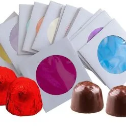 50 Blatt Bunte Alu Pralinenfolie 80 X 80 Mm Wickelfolie Einwickelpapier Trüffel -Haushalt & Küche Geschäft 249901218