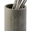 APS Besteckbehälter Besteckkorb Buffetkorb Besteckköcher Ø 11 X 14 Cm Zement Neu
