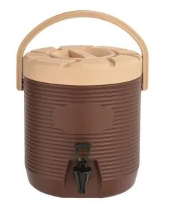 WAS Thermo Getränkebehälter Thermobehälter 12 Liter Thermospender Braun Neu