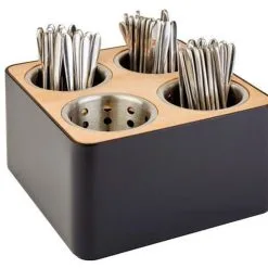 APS Besteckbehälter Besteckkorb Buffetkorb Besteckköcher 27 X 27 X 15 Cm Neu