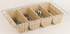 APS Besteckkasten Besteckkorb Besteckaufbewahrungsbehälter 53 X 32,5 X 10cm Geflecht