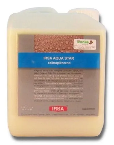 Irsa Aqua Star 2,5 L Vollpflege Für Lackierte Böden, PVC, Stein + Linoleum 1 Irsa Aqua Star 2,5 L Vollpflege Für Lackierte Böden, PVC, Stein + Linoleum