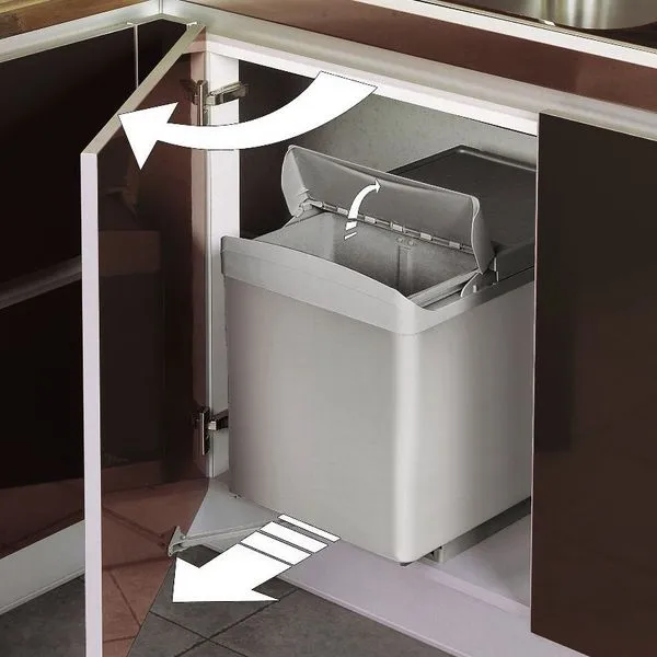 Wesco Automatic Einbaumülleimer 2x16 L 1 Wesco Automatic Einbaumülleimer 2x16 L