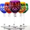 Weingläser Bunt Bleikristall 6 Stück Römer-Gläser Kristall Weingläser Geschliffen