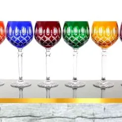 Weingläser Bunt Bleikristall 6 Stück Römer-Gläser Kristall Weingläser Geschliffen -Haushalt & Küche Geschäft 305063496