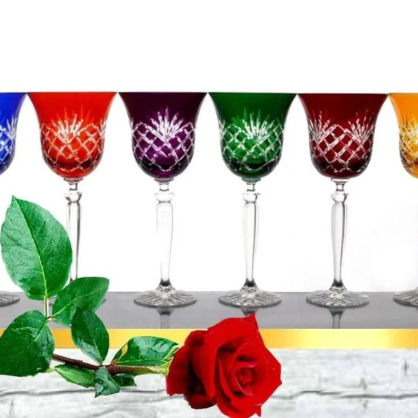 Römer Bleikristall Wein Gläser 6 Stück (421KK) Farbig Sortiert Kristall Weingläser 3 Römer Bleikristall Wein Gläser 6 Stück (421KK) Farbig Sortiert Kristall Weingläser – Bild 3