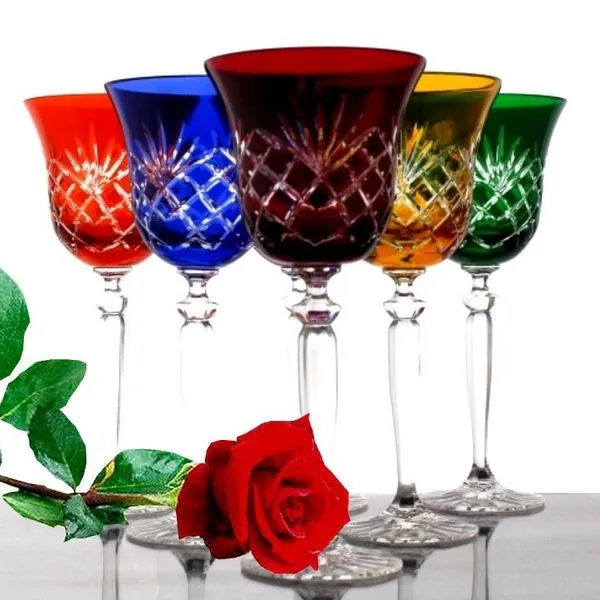 Römer Bleikristall Wein Gläser 6 Stück (421KK) Farbig Sortiert Kristall Weingläser 4 Römer Bleikristall Wein Gläser 6 Stück (421KK) Farbig Sortiert Kristall Weingläser – Bild 4