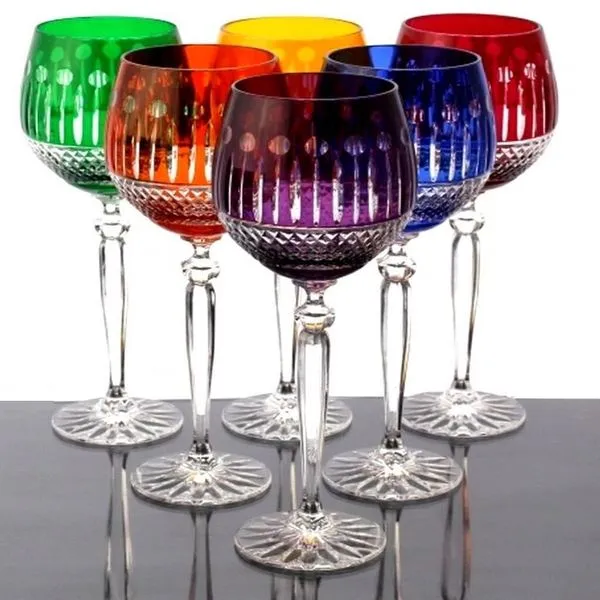 Weingläser Bleikristall 6 Stück Rotwein-Gläser Farbig Sortiert Kristall Weingläser 3 Weingläser Bleikristall 6 Stück Rotwein-Gläser Farbig Sortiert Kristall Weingläser – Bild 3