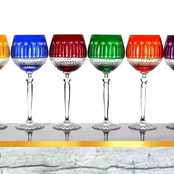 Weingläser Bleikristall 6 Stück Rotwein-Gläser Farbig Sortiert Kristall Weingläser 6 Weingläser Bleikristall 6 Stück Rotwein-Gläser Farbig Sortiert Kristall Weingläser – Bild 6