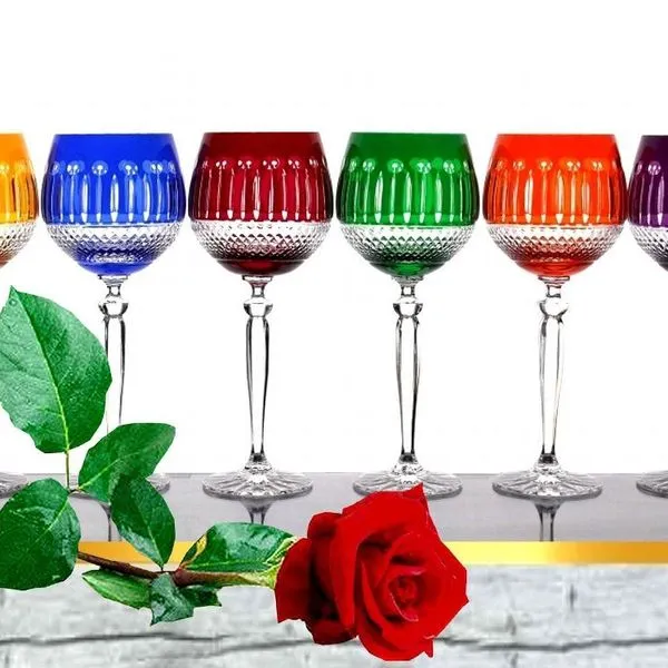 Weingläser Bleikristall 6 Stück Rotwein-Gläser Farbig Sortiert Kristall Weingläser 7 Weingläser Bleikristall 6 Stück Rotwein-Gläser Farbig Sortiert Kristall Weingläser – Bild 7