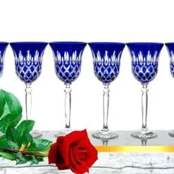 Weingläser Bleikristall Blau 6 Stück Römer Kristall Weißwein-Gläser 7 Weingläser Bleikristall Blau 6 Stück Römer Kristall Weißwein-Gläser -Haushalt & Küche Geschäft 305077451