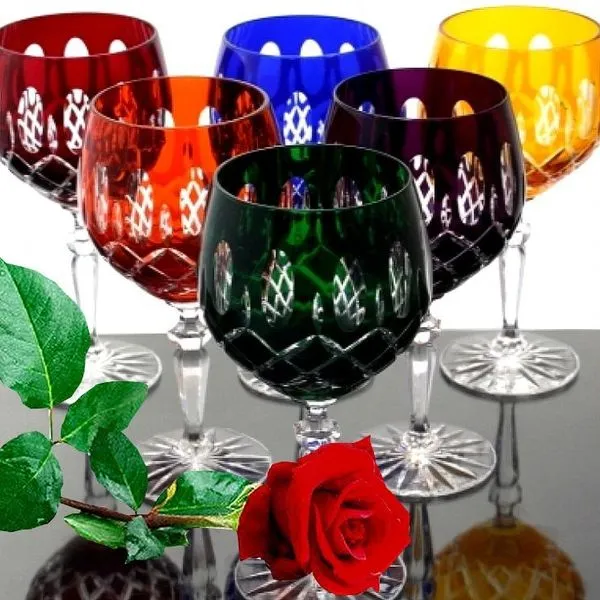 Römer Bleikristall Wein Gläser 6 Stück (416CAR) Farbig Sortiert Römer Weingläser 1 Römer Bleikristall Wein Gläser 6 Stück (416CAR) Farbig Sortiert Römer Weingläser