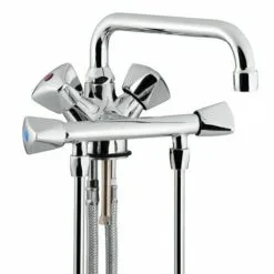 Biertheken Schank Armatur Mischbatterie Wasserhahn 2 Unterspülrohre NEU Gastlando