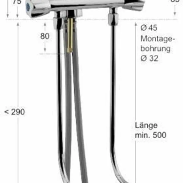 Biertheken Schank Armatur Mischbatterie Wasserhahn 2 Unterspülrohre NEU Gastlando 3 Biertheken Schank Armatur Mischbatterie Wasserhahn 2 Unterspülrohre NEU Gastlando – Bild 3