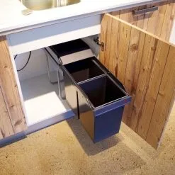 Abfallsammler Hailo Tandem 3650-10 Double Bin 30 Liter 2x15 TA Swing 30.2/30 A