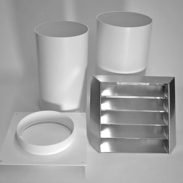 Abluft Mauerkasten 150 Edelstahl Mit Rückstauklappe Rundanschluß Wetterschutz 5 Abluft Mauerkasten 150 Edelstahl Mit Rückstauklappe Rundanschluß Wetterschutz – Bild 5