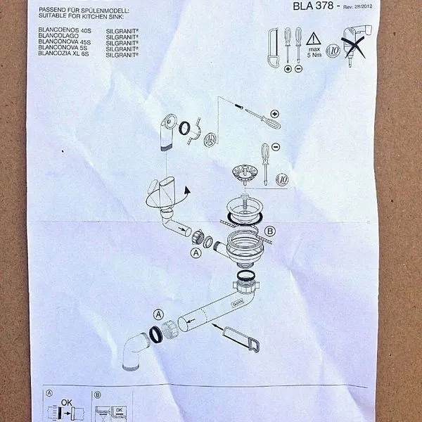 Blanco 138042 Ab- Und Überlaufgarnitur Ohne Ablauffernbedienung Original 3 Blanco 138042 Ab- Und Überlaufgarnitur Ohne Ablauffernbedienung Original – Bild 3