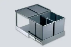 Wesco Abfallsammler 30 Liter Double Shorty Automatic Mülleimer 2 X 15 Liter 50er Tür