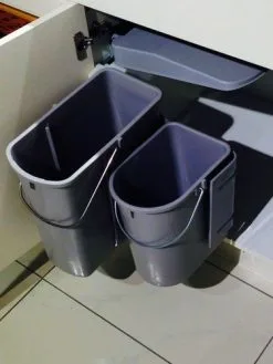 703611-85 WESCO Abfallsammler Mülleimer 29 Liter ( 19 + 10 ) Grau Ökontainer