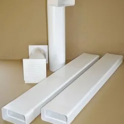 125er Abluftset Mauerkasten Abluftkanal Umlenkstück Abluft Set Wetterschutz