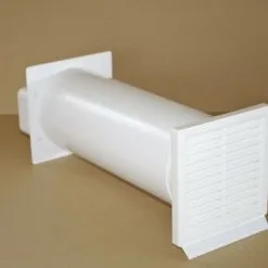 125er Abluftset Mauerkasten Abluftkanal Umlenkstück Abluft Set Wetterschutz -Haushalt & Küche Geschäft 363320221