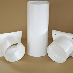 125er Abluftset Mauerkasten Abluftkanal Umlenkstück Abluft Set Wetterschutz -Haushalt & Küche Geschäft 363320223