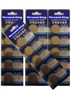 20x Batterie CR2450 Lithium 3V CR 2450 Knopfzelle