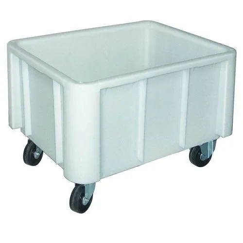 Großbehälter Auf Rollen, Natur/ Weiß, Inhalt 140 Liter, LxBxH 800 X 600 X 510 Mm 1 Großbehälter Auf Rollen, Natur/ Weiß, Inhalt 140 Liter, LxBxH 800 X 600 X 510 Mm