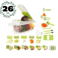 MyTNN 26-teiliges Set Gemüseschneider Zerkleinerer Obstschneider Gemüsehobel Neu