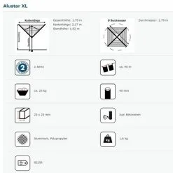 Blome Wäschespinne Alustar XL, Wäscheschirm, Inkl. Bodenhülse 5 Blome Wäschespinne Alustar XL, Wäscheschirm, Inkl. Bodenhülse -Haushalt & Küche Geschäft 397500023