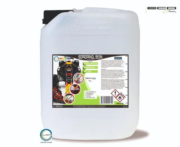 10 Liter ECO-Clean® Isopropanol 99,9%, Isopropylalkohol, IPA, Entfetter 10L 1 10 Liter ECO-Clean® Isopropanol 99,9%, Isopropylalkohol, IPA, Entfetter 10L