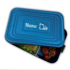 Brotdose Mit Name Lunchbox Aluminium Brotzeitbox Blau Metall Gravur Schulanfang Kita -Haushalt & Küche Geschäft 415610582