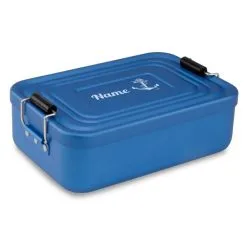 Brotdose Mit Name Lunchbox Aluminium Brotzeitbox Blau Metall Gravur Schulanfang Kita -Haushalt & Küche Geschäft 415610611