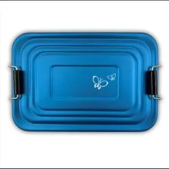 Brotdose Mit Name Lunchbox Aluminium Brotzeitbox Blau Metall Gravur Schulanfang Kita -Haushalt & Küche Geschäft 415610800