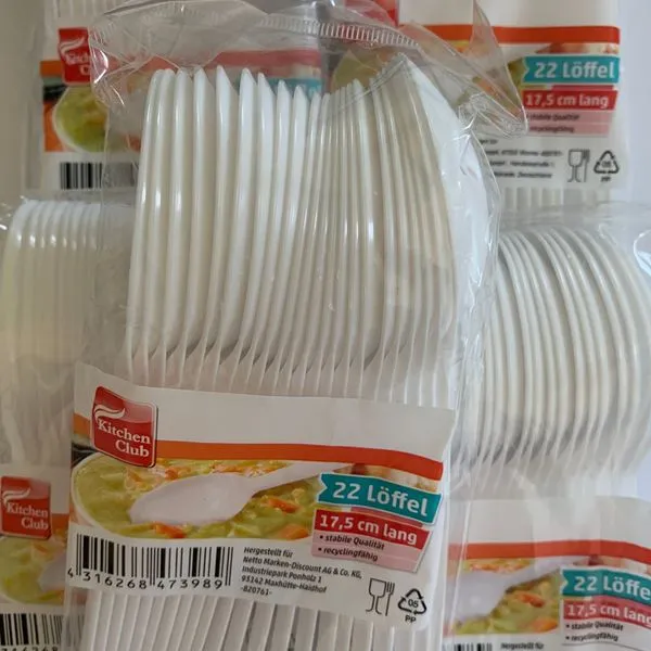 Einweg Plastik Geschirr Besteck Menüteller Gabel Löffel Messer NEU 3 Einweg Plastik Geschirr Besteck Menüteller Gabel Löffel Messer NEU – Bild 3