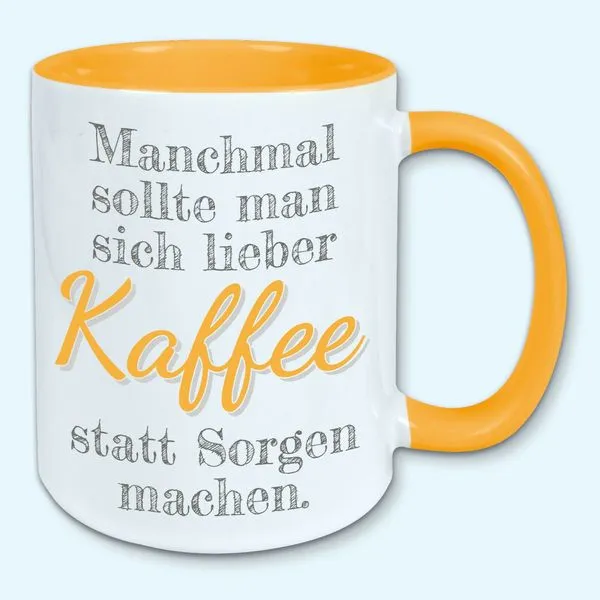 Tasse, Kaffeebecher, Manchmal Sollte Man Sich Lieber Kaffee Statt Sorgen Machen 7 Tasse, Kaffeebecher, Manchmal Sollte Man Sich Lieber Kaffee Statt Sorgen Machen – Bild 7