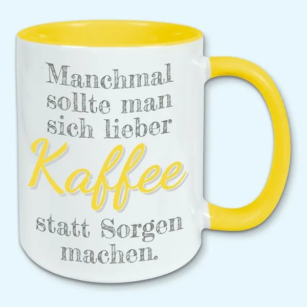 Tasse, Kaffeebecher, Manchmal Sollte Man Sich Lieber Kaffee Statt Sorgen Machen 8 Tasse, Kaffeebecher, Manchmal Sollte Man Sich Lieber Kaffee Statt Sorgen Machen – Bild 8