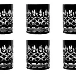 Whiskey Gläser 6 Stück Bleikristall Römer Schwarze Kristall Whiskeygläser -Haushalt & Küche Geschäft 449388579
