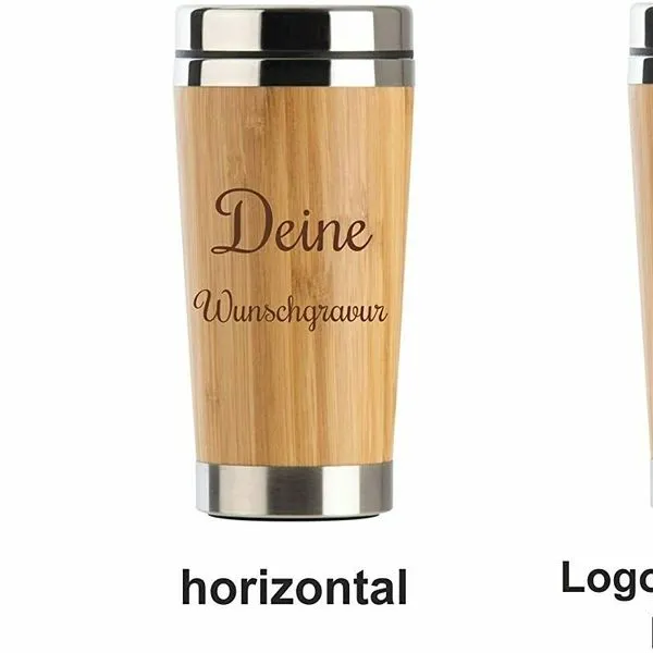 Bambus Isolierbecher Mit Gravur Holz Nachhaltig Graviert Thermobecher 400ml 2 Bambus Isolierbecher Mit Gravur Holz Nachhaltig Graviert Thermobecher 400ml – Bild 2