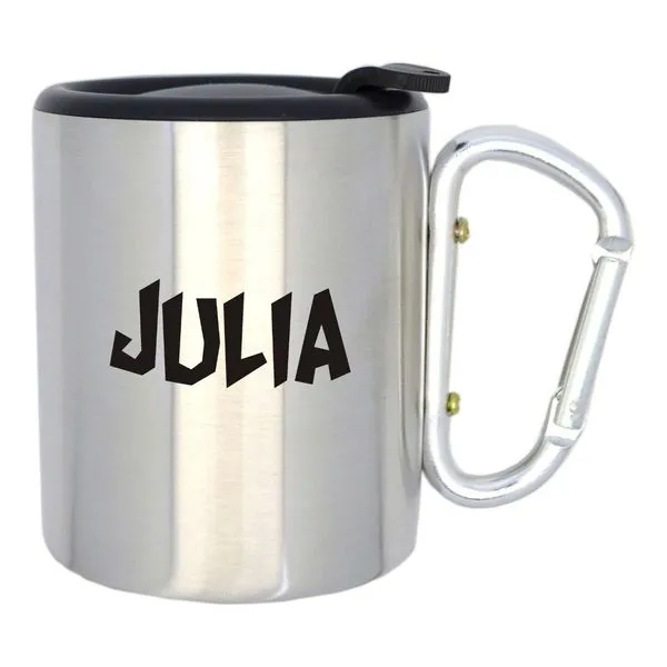 Edelstahlbecher Karabinerhaken Deckel Graviert Narren Isolierbecher Gravur 0,25 1 Edelstahlbecher Karabinerhaken Deckel Graviert Narren Isolierbecher Gravur 0,25