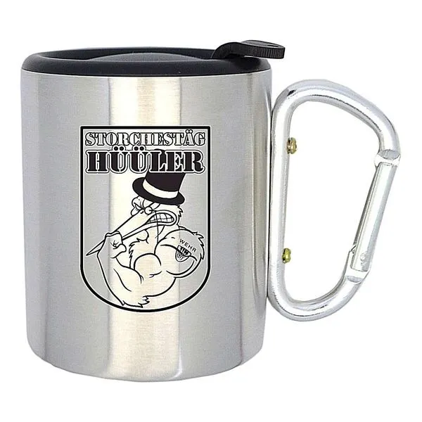 Edelstahlbecher Karabinerhaken Deckel Graviert Narren Isolierbecher Gravur 0,25 2 Edelstahlbecher Karabinerhaken Deckel Graviert Narren Isolierbecher Gravur 0,25 – Bild 2