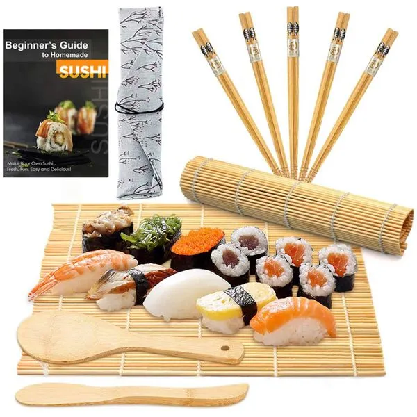 Sushi Set, 10 Teile - Sushi Maker Set Für Anfänger Sushi Selbst Machen Rollmatte 1 Sushi Set, 10 Teile - Sushi Maker Set Für Anfänger Sushi Selbst Machen Rollmatte